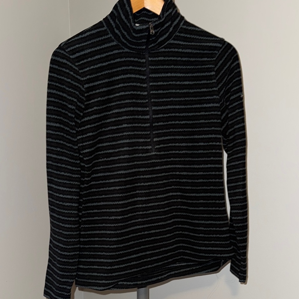 Columbia Black and Gray Striped Top